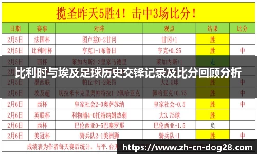 比利时与埃及足球历史交锋记录及比分回顾分析
